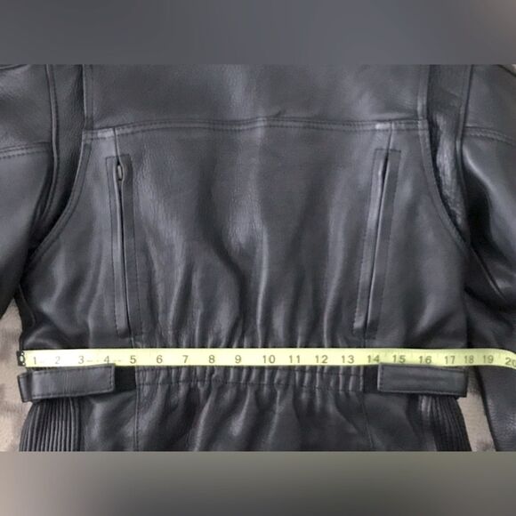 Fox Creek Black Leather Performance Bikercore Streetwear Motorcycle Jacket L - Picture 16 of 16